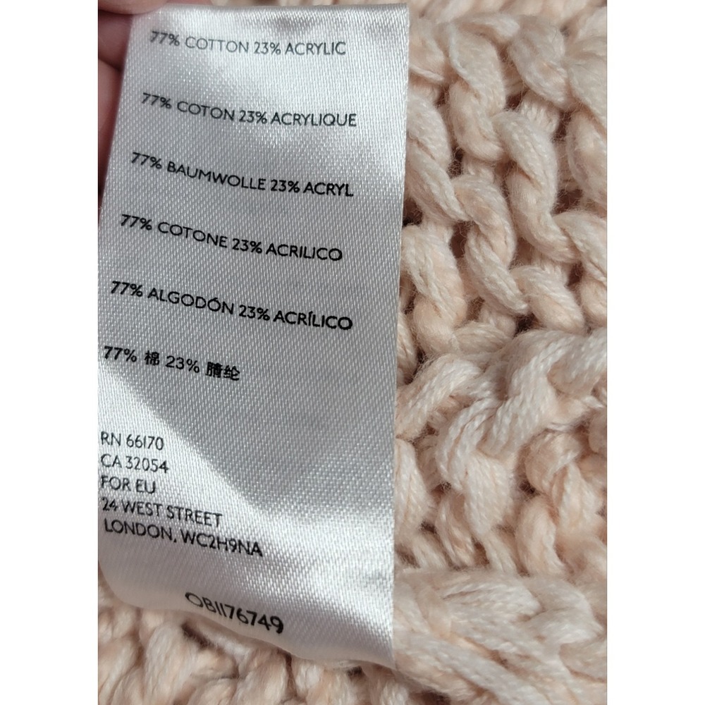 Free People Waterfront Womens Sz XSMALL Cardigan Sweater Peach Sweater Long Hood - Picture 5 of 7